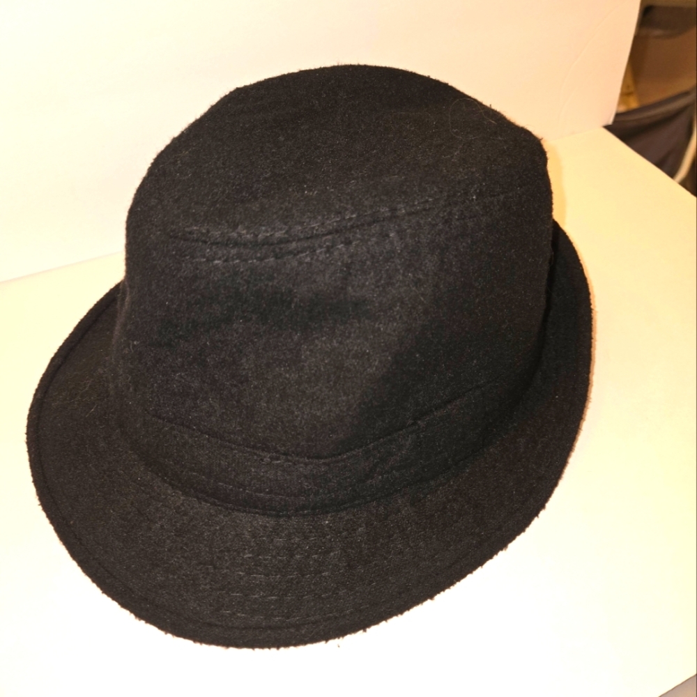 Unisex Black Felt Fedora